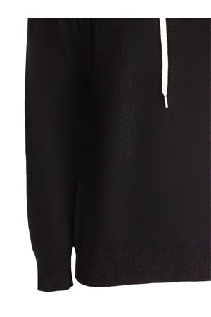 Black virgin wool sweatshirt with hood MAURO GRIFONI | GV110015127003